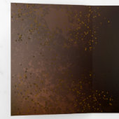 Steampunk Rusty Hintergrund mit türkisfarbenen Lin Dreifach-gefaltete Programmkarte (Innen Erste Seite)