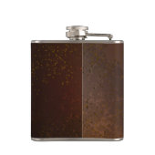 Steampunk Rusty Hintergrund mit türkisfarbenen Lin Flachmann (Rückseite)