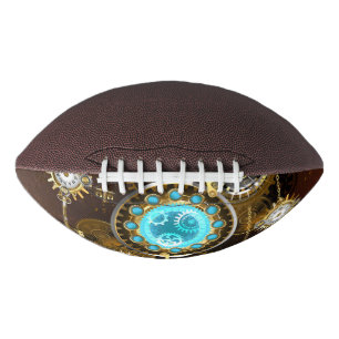 Steampunk Rusty Hintergrund mit türkisfarbenen Lin Football