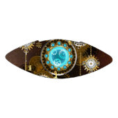 Steampunk Rusty Hintergrund mit türkisfarbenen Lin Football (Panel)