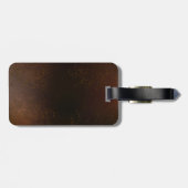 Steampunk Rusty Hintergrund mit türkisfarbenen Lin Gepäckanhänger (Rückseite horizontal)