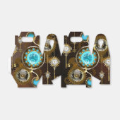 Steampunk Rusty Hintergrund mit türkisfarbenen Lin Geschenkschachtel (Ungefaltet)
