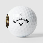 Steampunk Rusty Hintergrund mit türkisfarbenen Lin Golfball (Logo)