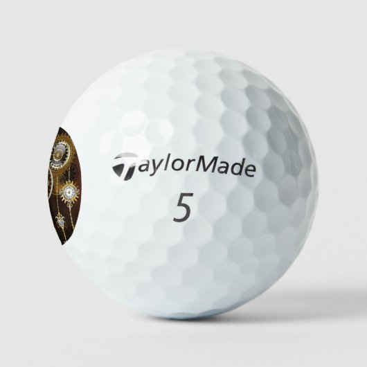 Steampunk Rusty Hintergrund mit türkisfarbenen Lin Golfball (Logo)