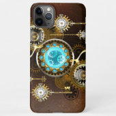 Steampunk Rusty Hintergrund mit türkisfarbenen Lin iPhone Hülle (Rückseite)