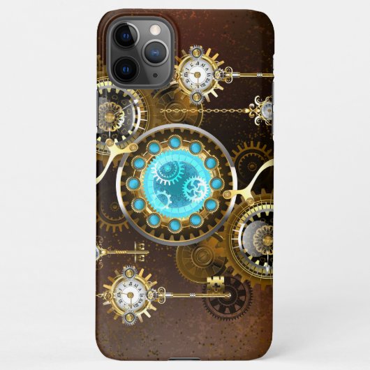 Steampunk Rusty Hintergrund mit türkisfarbenen Lin iPhone Hülle (Rückseite)