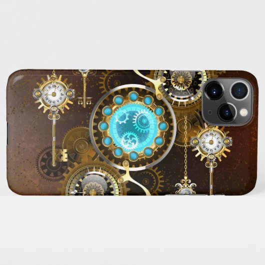 Steampunk Rusty Hintergrund mit türkisfarbenen Lin iPhone Hülle (Rückseite (Horizontal))