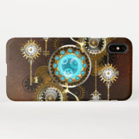 Steampunk Rusty Hintergrund mit türkisfarbenen Lin