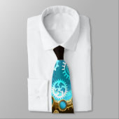 Steampunk Rusty Hintergrund mit türkisfarbenen Lin Krawatte (Gebunden)