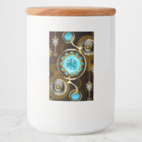 Steampunk Rusty Hintergrund mit türkisfarbenen Lin