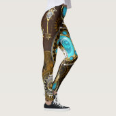 Steampunk Rusty Hintergrund mit türkisfarbenen Lin Leggings (Rechts)
