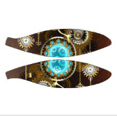 Steampunk Rusty Hintergrund mit türkisfarbenen Lin Mini Basketball (Panele)