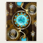 Steampunk Rusty Hintergrund mit türkisfarbenen Lin Planer<br><div class="desc">Türkisfarbene Linsen mit antiker Uhr mit Messinggetrieben und goldenen Tasten auf rostigem,  braunem Hintergrund. Steampunkstil.</div>