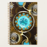 Steampunk Rusty Hintergrund mit türkisfarbenen Lin