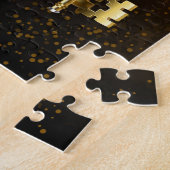 Steampunk Rusty Hintergrund mit türkisfarbenen Lin Puzzle (Seite)