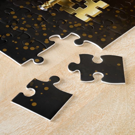 Steampunk Rusty Hintergrund mit türkisfarbenen Lin Puzzle (Seite)