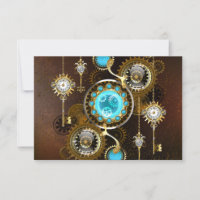 Steampunk Rusty Hintergrund mit türkisfarbenen Lin