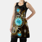 Steampunk Rusty Hintergrund mit türkisfarbenen Lin Schürze (InSitu)