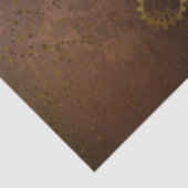 Steampunk Rusty Hintergrund mit türkisfarbenen Lin Seidenpapier (Ausschnitt)