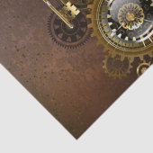 Steampunk Rusty Hintergrund mit türkisfarbenen Lin Seidenpapier (Detail)