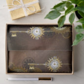 Steampunk Rusty Hintergrund mit türkisfarbenen Lin Seidenpapier (Geschenk)