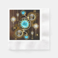 Steampunk Rusty Hintergrund mit türkisfarbenen Lin