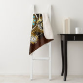 Steampunk Rusty Hintergrund mit türkisfarbenen Lin Sherpadecke (Beispiel)