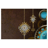 Steampunk Rusty Hintergrund mit türkisfarbenen Lin Stoff (Fat Quarter (45,7 x 55,9 cm))