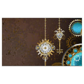 Steampunk Rusty Hintergrund mit türkisfarbenen Lin Stoff (Fat Quarter (45,7 x 55,9 cm))