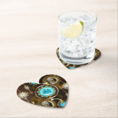 Steampunk Rusty Hintergrund mit türkisfarbenen Lin Untersetzer (Vor Ort)