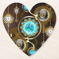 Steampunk Rusty Hintergrund mit türkisfarbenen Lin