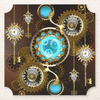 Steampunk Rusty Hintergrund mit türkisfarbenen Lin