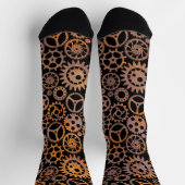 Steampunk Rusty Steel Gears Socks Socken (Oben)