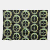 Steampunk Rusty Uhrwerk Gears Geschirrtuch (Horizontal)