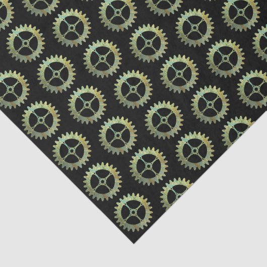 Steampunk Rusty Uhrwerk Gears Seidenpapier (Ausschnitt)