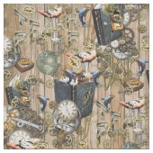 Steampunk-Sammlung grafischer Elemente auf Holz Stoff (Nahaufnahme)