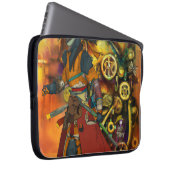 Steampunk Samurai Laptopschutzhülle (Vorne Rechts)