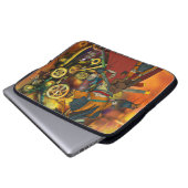 Steampunk Samurai Laptopschutzhülle (Vorne Knopf)