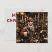 Steampunk Santa Christmas Grußkarte (Vorne/Hinten)
