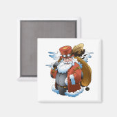 Steampunk Santa Christmas Vintag Style Magnet (Vorderseite/Rückseite)