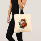 Steampunk Santa Christmas Vintag Style Tragetasche (Vorderseite (Produkt))