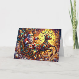 Steampunk Santa Claus Feiertagskarte