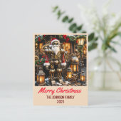 Steampunk Santa Claus - Frohe Weihnachten (Stehend Vorderseite)