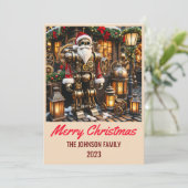 Steampunk Santa Claus - Frohe Weihnachten (Stehend Vorderseite)