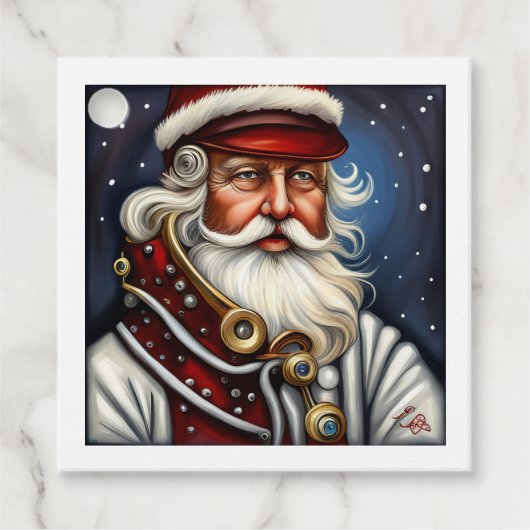 Steampunk Santa Claus Geschenkanhänger (Vorderseite)