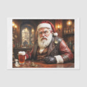Steampunk Santa Claus nach Weihnachten Seidenpapier (Vorderseite)