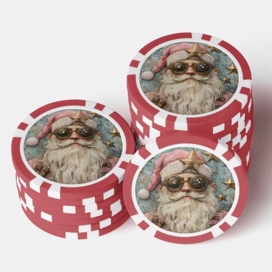 Steampunk Santa Claus Pokerchips (Stapel)
