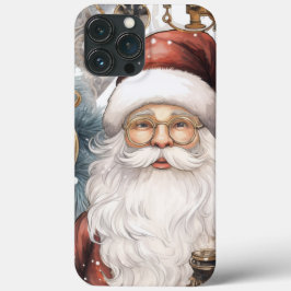 Steampunk Santa Claus Uhrwerk und Schneebäume Case-Mate iPhone Hülle