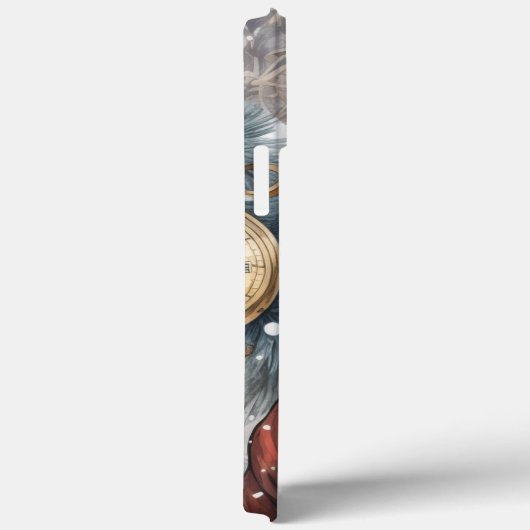 Steampunk Santa Claus Uhrwerk und Schneebäume Case-Mate iPhone Hülle (Rückseite / Rechts)