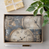 Steampunk Santa Claus Uhrwerk und Schneebäume Seidenpapier (Geschenk)